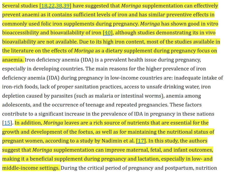 Moringa for pregnancy