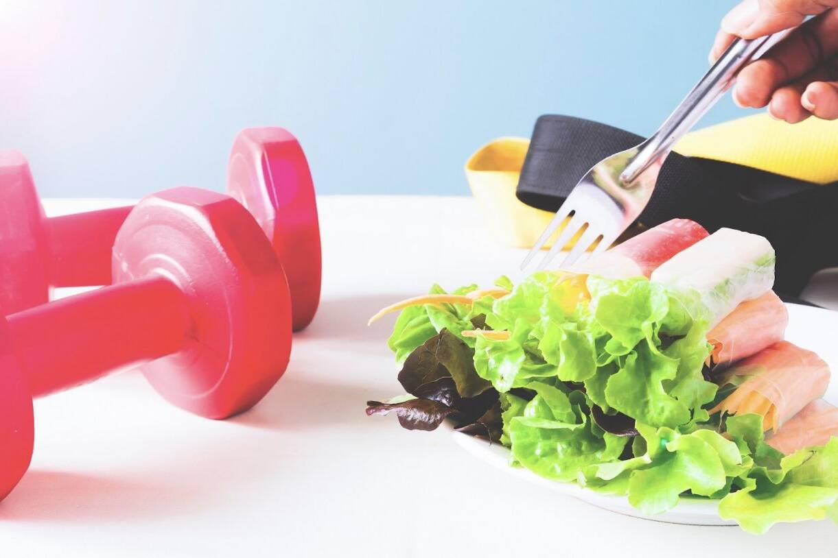 Hormone-balancing foods on a plate