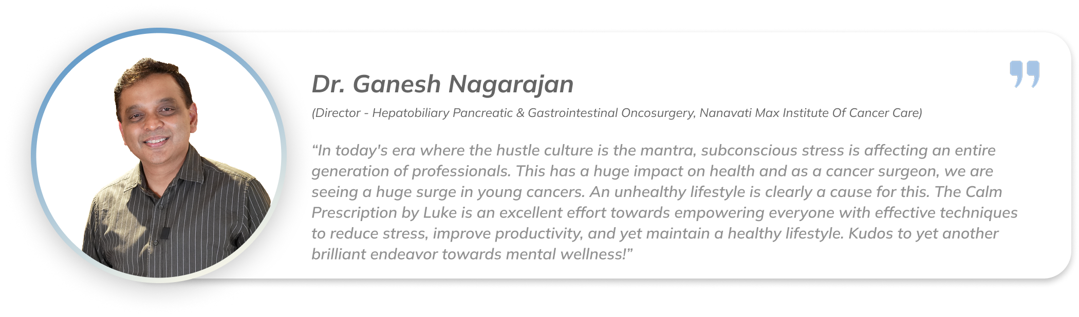 Dr. Ganesh Nagarajan