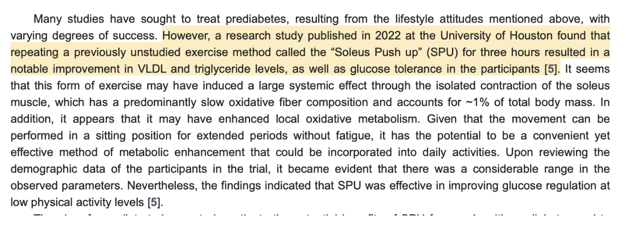 The Soleus Push Up: A Seated Blood Sugar Hack Backed by Science